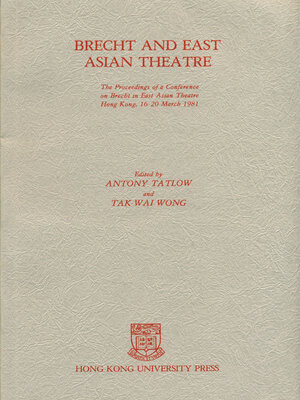 cover image of Brecht and East Asian Theatre